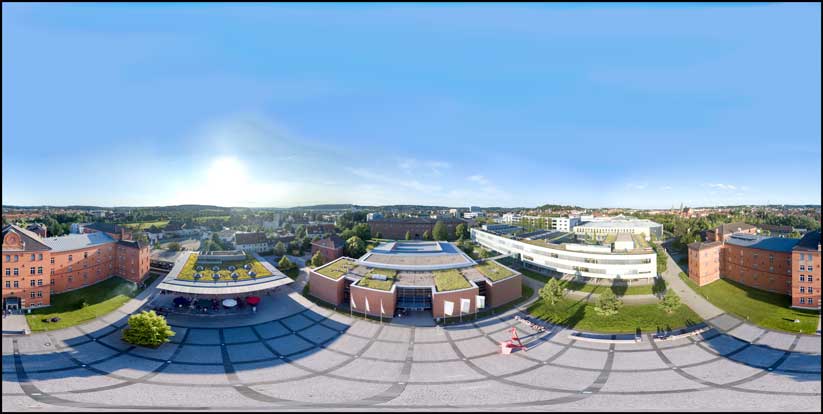 Luftbild Panorama Campus Hochschule Ansbach