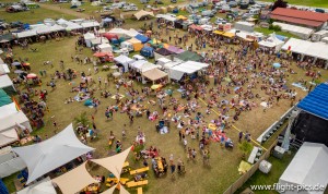 Luftaufnahme des SUNRISE Reggae & Ska Festival Burtenbach 2016
